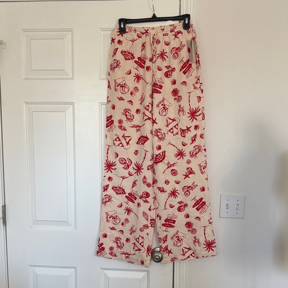 wild fable Pants - Wild Fable Red Seashell Pull-On Linen Drawstring pants.